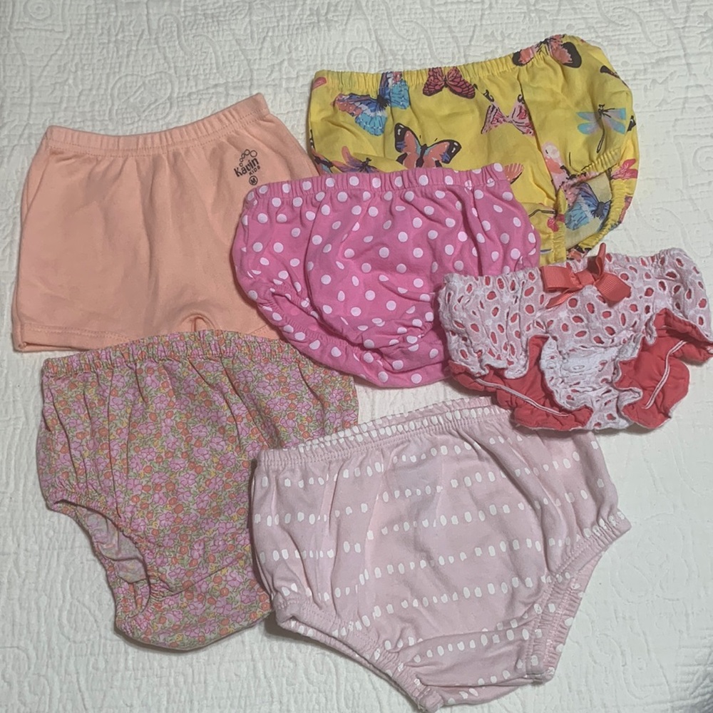 3-6m (4/$20) Assorted Bloomers Bottoms - 6 Pairs